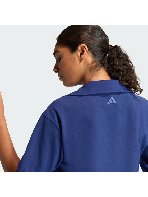 adidas adidas Polo 158660 Błękitny Regular Fit