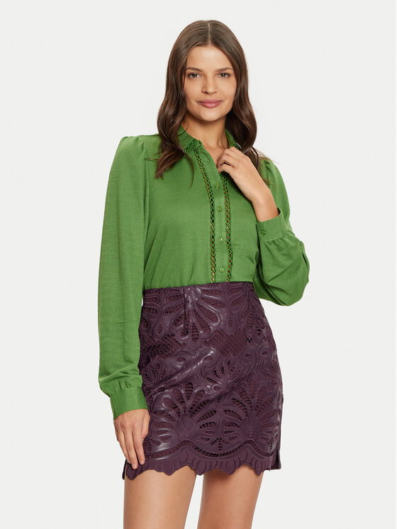 Vila Vila Риза Carmena 14102290 Зелен Regular Fit