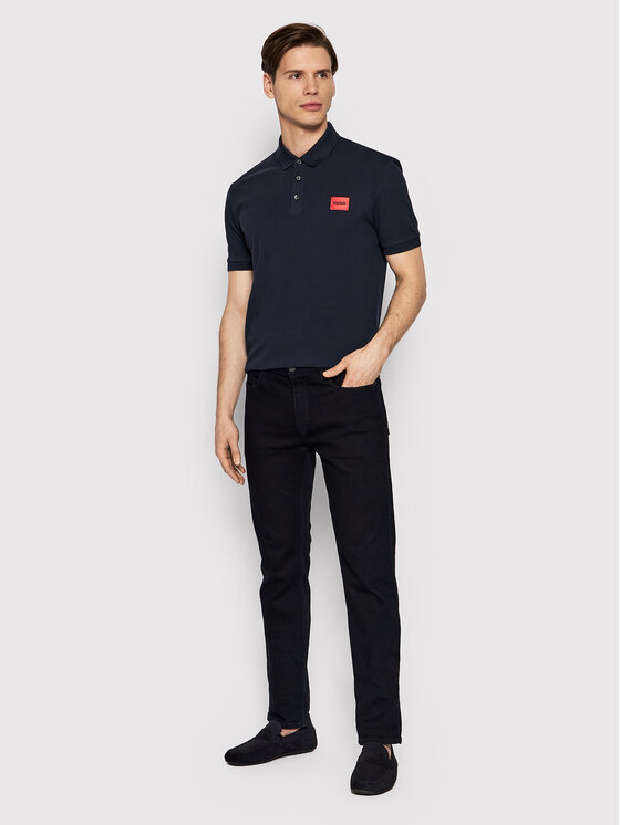 HUGO Hugo Polo majica Dereso222 50466202 Mornarsko modra Slim Fit