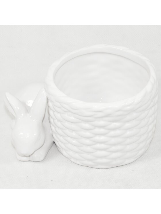 MIAhome MIAhome Osłonka biała skorupka 7x13,5x9,5 cm KEST small Biały