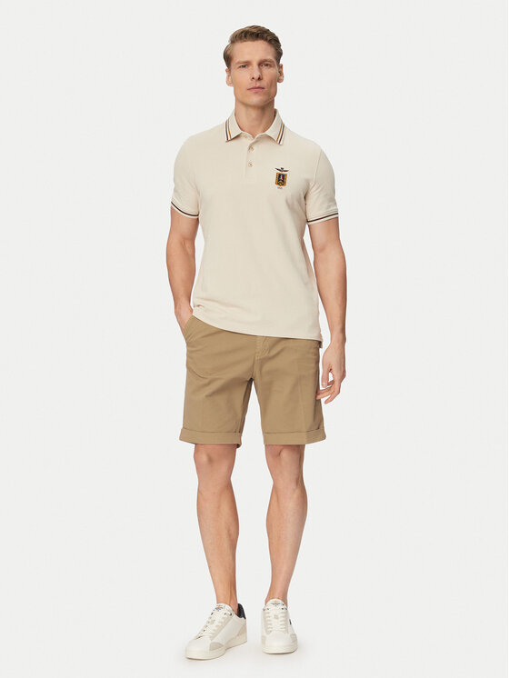 Aeronautica Militare Aeronautica Militare Polo 261PO1914UP00403 Beżowy Regular Fit