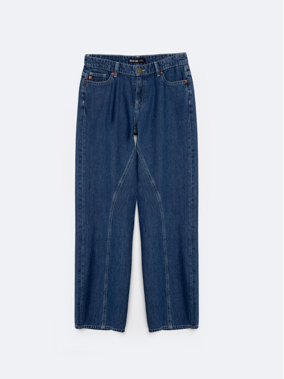 BIG STAR BIG STAR Jeansy MISAKI_528_190 Granatowy Wide Leg