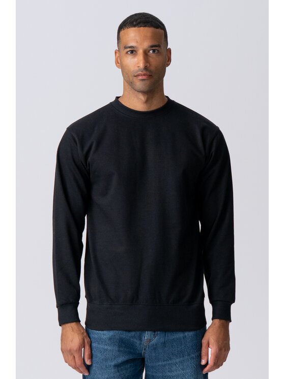 TeeShoppen TeeShoppen Sweter 'Basic Collection' Czarny Regular Fit