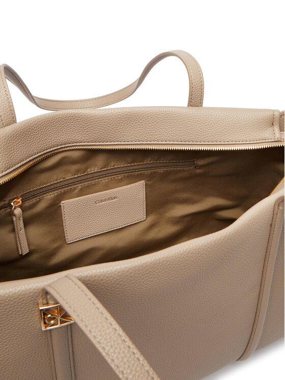Calvin Klein Calvin Klein Torbica Emblem Hw Pebble Tote LV04F3424G Bež