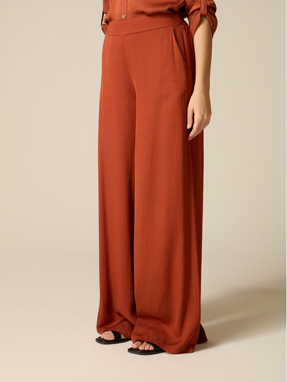 Oltre Oltre Pantaloni di tessuto P00QJ002443N022 Arancione Baggy Fit