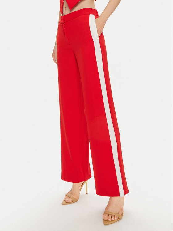 Maryley Maryley Pantaloni di tessuto 24EB583/04FI Rosso Regular Fit