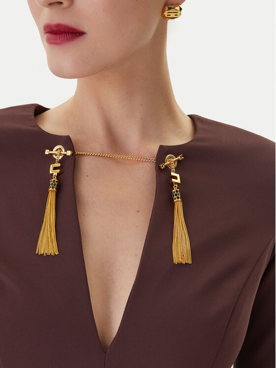 Elisabetta Franchi Elisabetta Franchi Koktel haljina AB-805-57E2-V460 Tamnocrvena Slim Fit