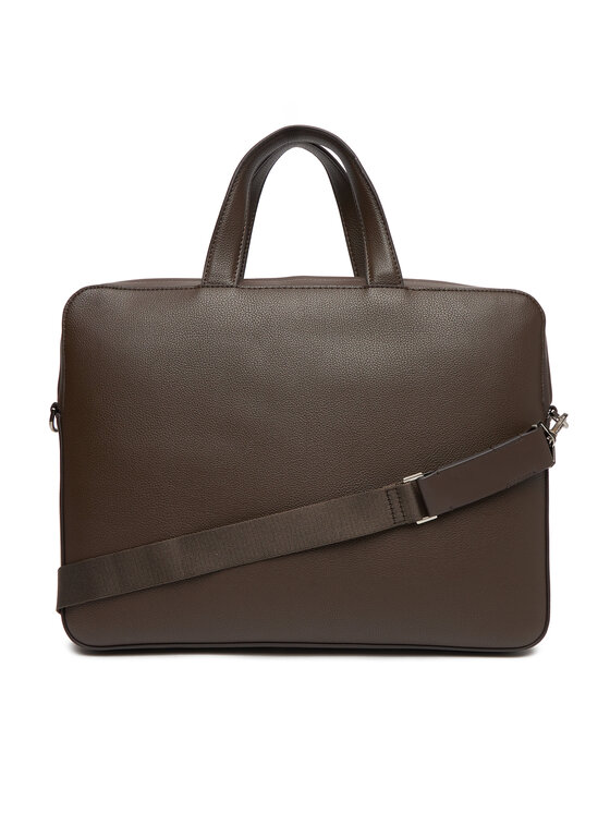 Calvin Klein Calvin Klein Torba za laptop Micro Pebble Slim Briefcase 36 LV04D3012G Smeđa