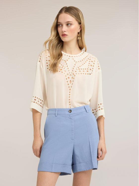 Motivi Motivi Blusa 2062W000797N002 Crema Over Fit