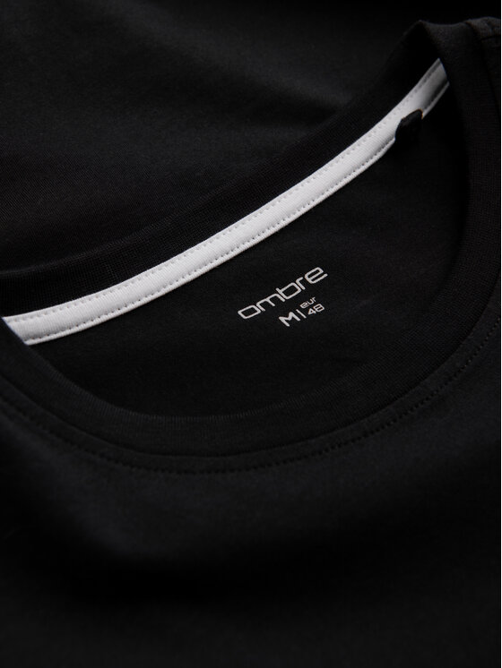 Ombre Ombre Longsleeve L175 Czarny Slim Fit