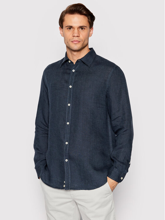 United Colors Of Benetton United Colors Of Benetton Camicia 5BKU5QJG8 Blu scuro Regular Fit