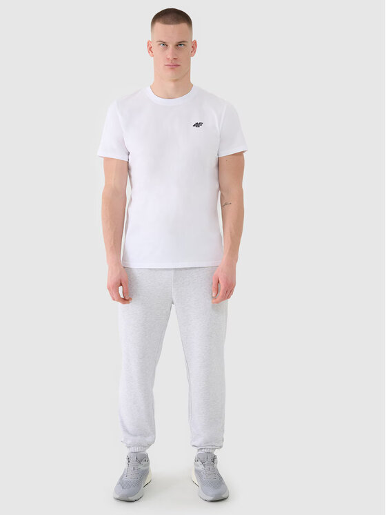 4F 4F Teplákové kalhoty 4FWMM00TTROM1139 Světle šedá Regular Fit