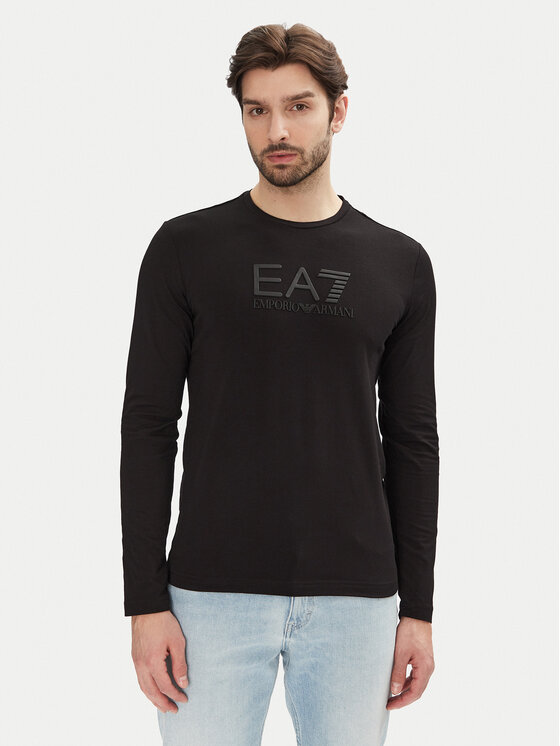 Męski Longsleeve EA7 Emporio Armani, Rozmiar L, Czarny, 7M000227 AF10373 UC001