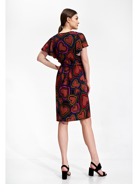 FIGL FIGL Sukienka M873 Kolorowy Regular Fit