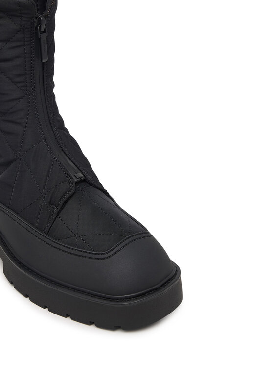 Calvin Klein Calvin Klein Saapad Chunky Zip Boot Mat Mix Aop Em HW0HW03205 Tumepruun