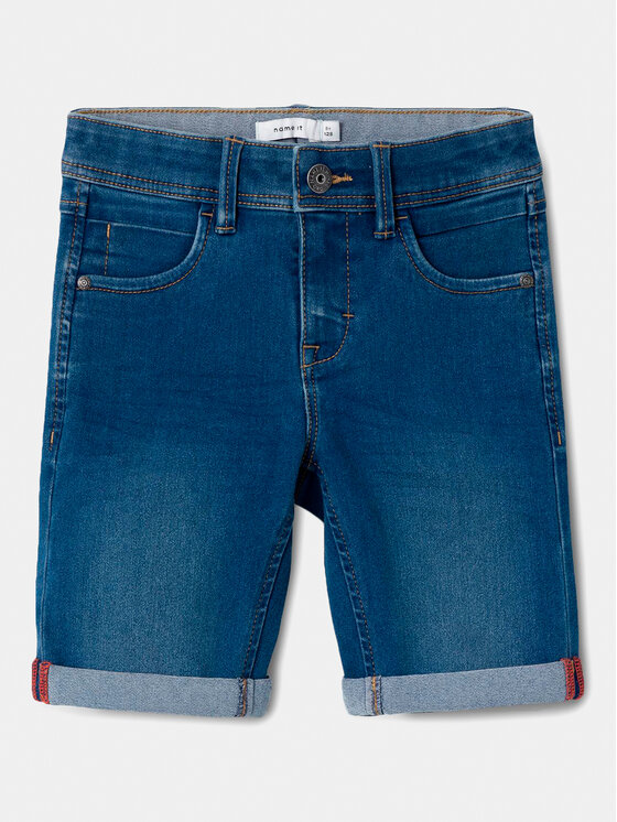 NAME IT NAME IT Džínsové šortky Sofus 13150022 Tmavomodrá Slim Fit