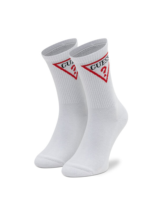 guess chaussettes hautes femme ellen sport socks v2gz00 zz00i r.os blanc