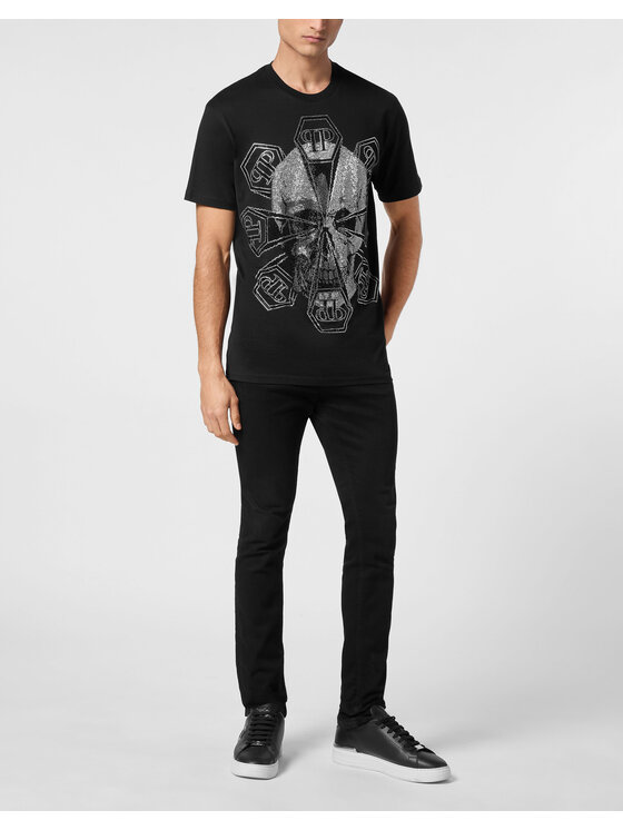 PHILIPP PLEIN PHILIPP PLEIN Tričko 14779 Čierna Regular Fit