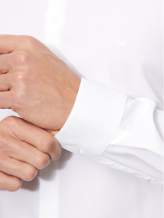 Calvin Klein Calvin Klein Риза K10K113182 Бял Slim Fit