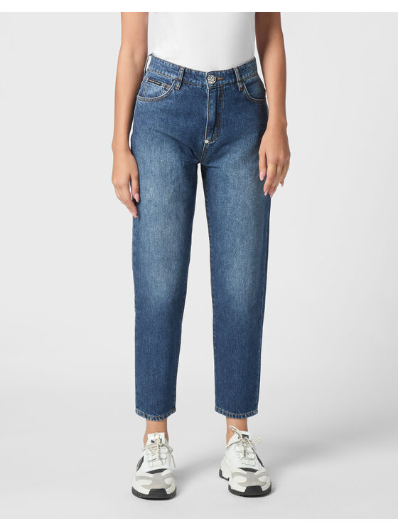 PHILIPP PLEIN PHILIPP PLEIN Jeansy 21705 Błękitny Mom Fit