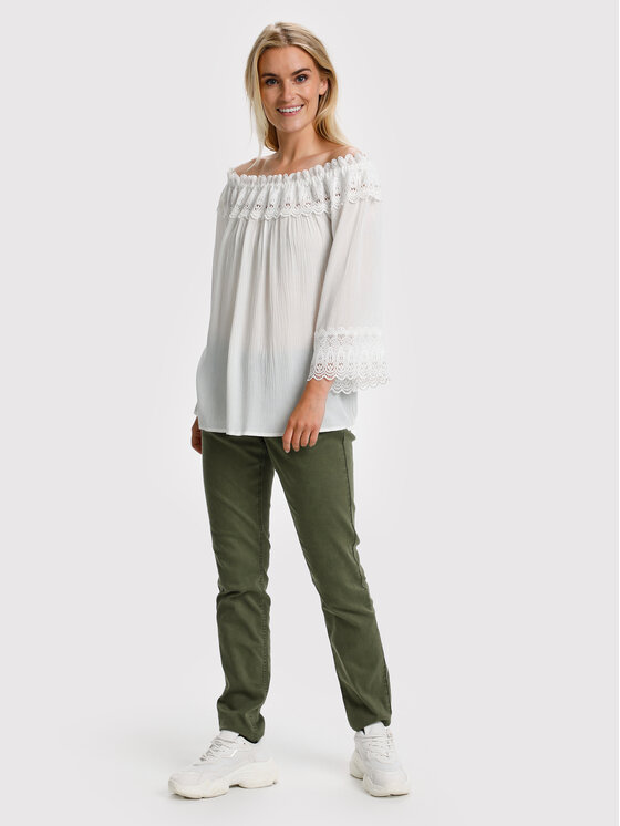 Cream Cream Bluză Bea 10608022 Alb Relaxed Fit