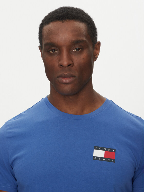 Tommy Jeans Tommy Jeans Tričko Essential DM0DM20740 Modrá Slim Fit