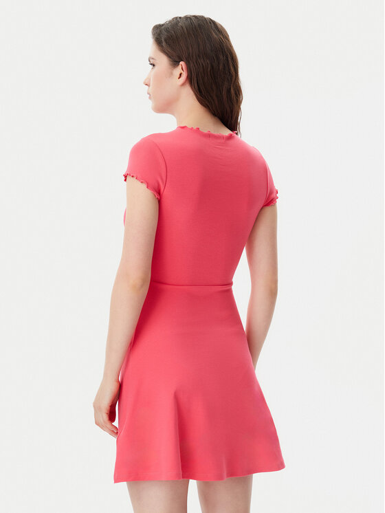 Tommy Jeans Tommy Jeans Rochie de vară Babylock DW0DW20614 Roz Slim Fit