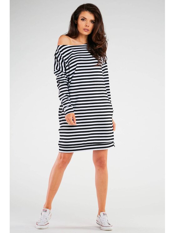 Infinite You Infinite You Sukienka dzianinowa M257 Czarny Basic Fit