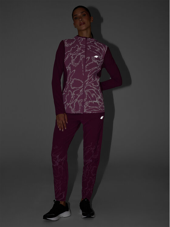 4F 4F Spodnie dresowe CRAFTED BY CULTURE Bordowy Slim Fit