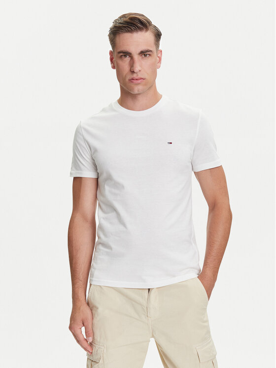 Tommy Jeans Tommy Jeans 2er-Set T-Shirts DM0DM20687 Écru Slim Fit