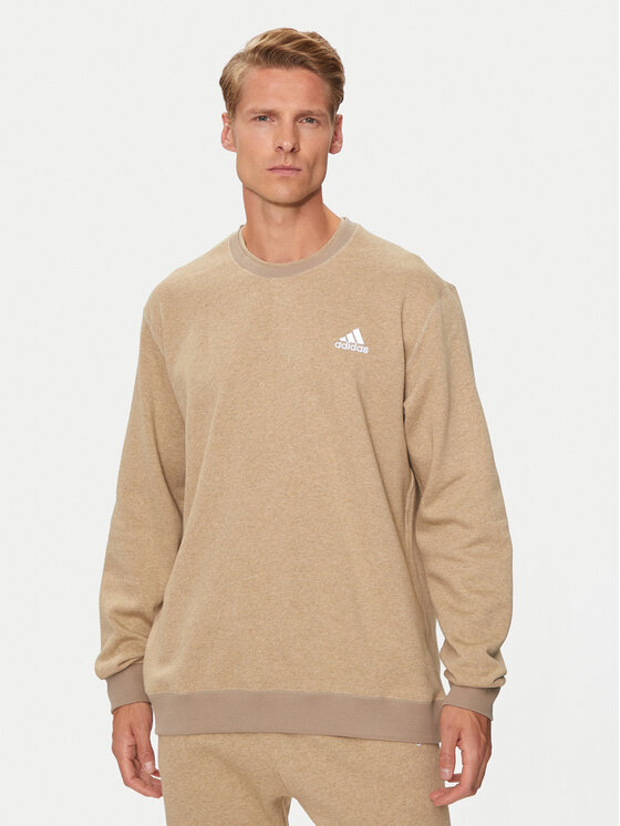 adidas Mikina Seasonal Essentials IY6613 Béžová Regular Fit