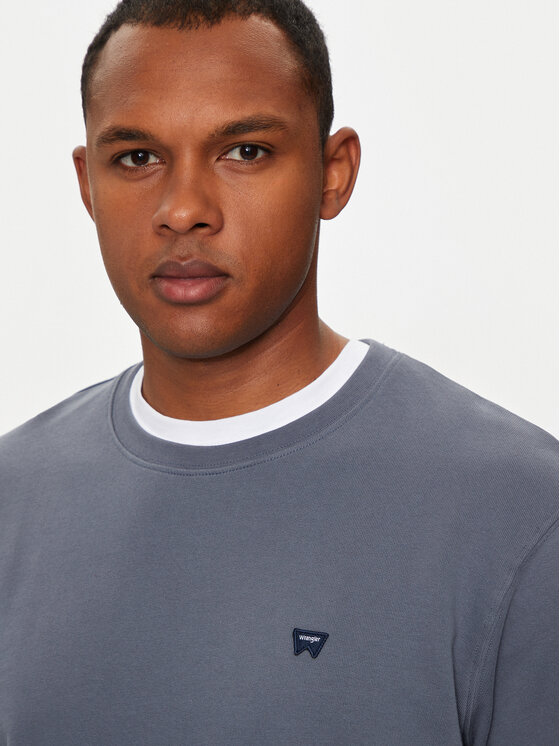 Wrangler Wrangler Pulóver Sign Off 112357335 Kék Regular Fit