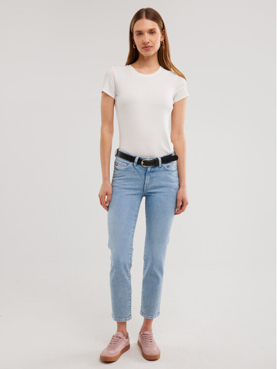 BIG STAR BIG STAR Jeansy ADELA_CROPPED_205_190 Niebieski Skinny Fit