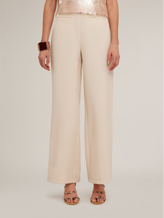 Motivi Motivi Pantaloni di tessuto P196Q003749N002 Bianco Over Fit