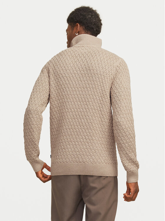Jack & Jones Jack & Jones Sweter Blunorth 12261780 Beżowy Regular Fit