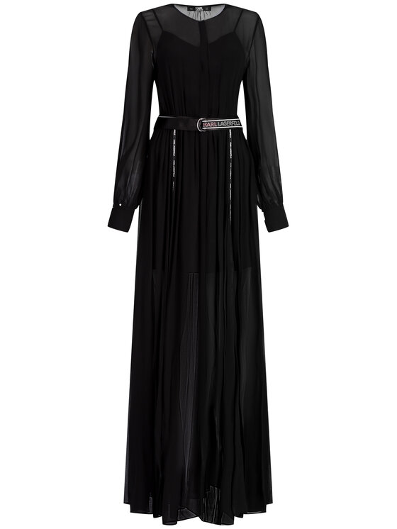 KARL LAGERFELD KARL LAGERFELD Sukienka wieczorowa 91KW1313 Czarny Regular Fit