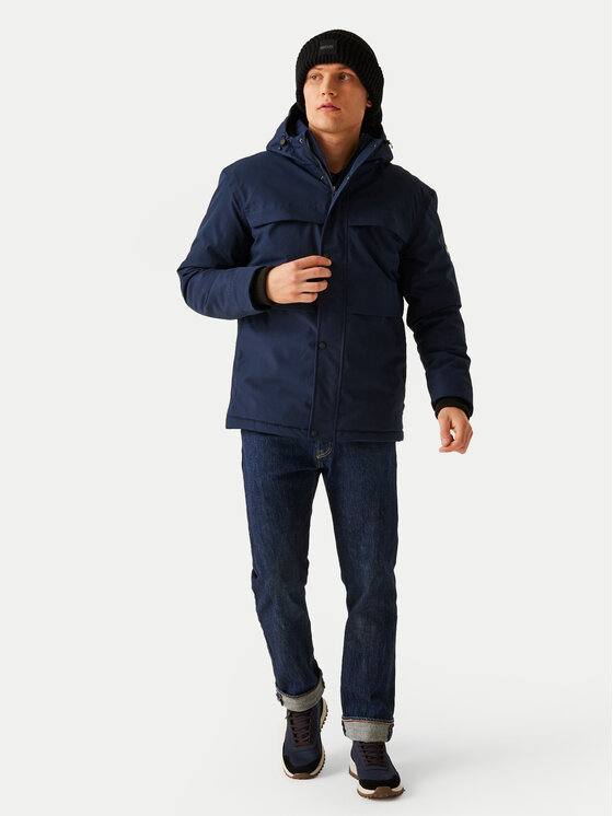 Regatta Regatta Kurtka przeciwdeszczowa Ronin II RMP383 Granatowy Regular Fit