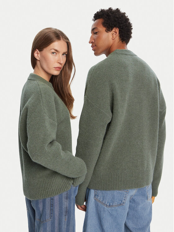AMI Paris AMI Paris Sweater UKS025.KN0032 Zöld Regular Fit