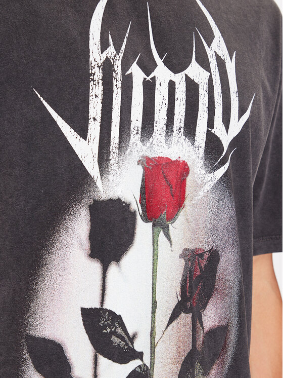 HUGO Hugo Marškinėliai Daiche 50511731 Pilka Relaxed Fit