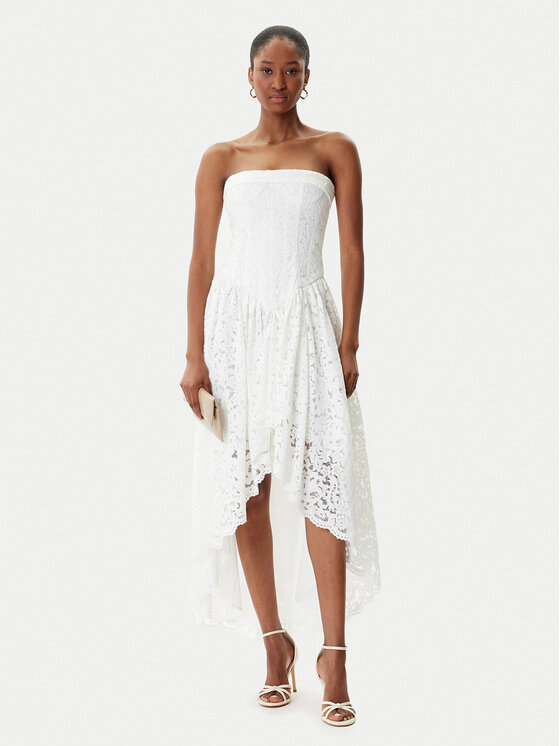 BARDOT BARDOT Kokteilinė suknelė Felicidad Strapless 59843DB Balta Regular Fit