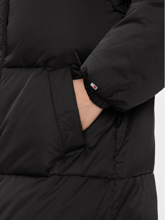 Tommy Jeans Tommy Jeans Zimní bunda Satin DW0DW16587 Černá Regular Fit