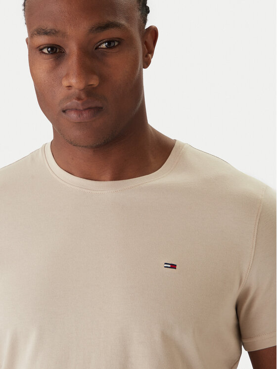 Tommy Jeans Tommy Jeans T-shirt DM0DM04411 Beige Slim Fit