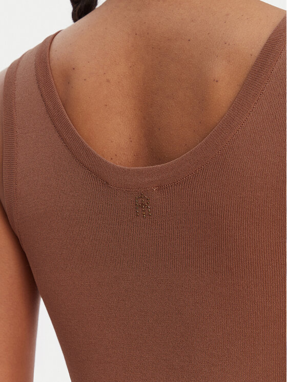 Fracomina Fracomina топ FR26ST4005K524R9 Кафяв Slim Fit