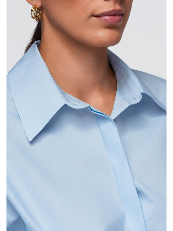 Ombre Ombre Koszula OW-SH-E0076 Niebieski Relaxed Fit