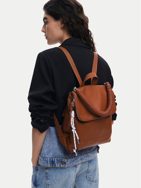 Desigual Desigual Ruksak Half Hampton 25SAKP33 Hnedá