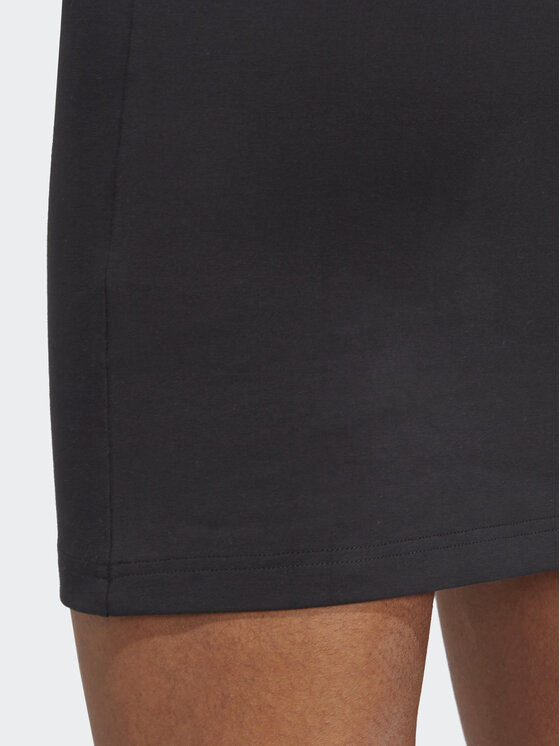 adidas adidas Φόρεμα καθημερινό Essentials 3-Stripes Tee Dress IC8785 Μαύρο Fitted Fit