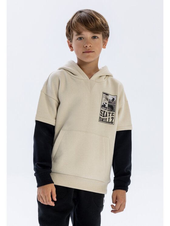 minoti minoti Bluza 19fleece61 Szary Regular Fit