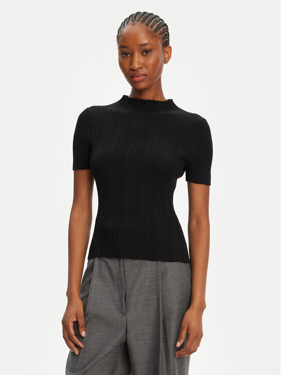 HUGO Bluză Sarphapilk 50542598 Negru Slim Fit
