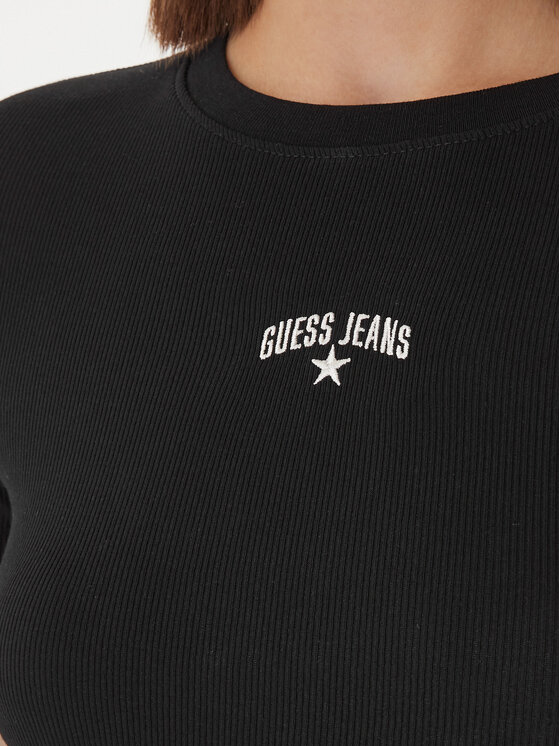 Guess Jeans Guess Jeans T-Shirt W6GPZ3 KA0H1 Černá Slim Fit