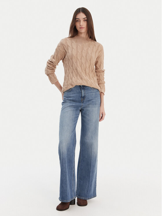 United Colors Of Benetton United Colors Of Benetton Пуловер 1335D2467 Кафяв Regular Fit